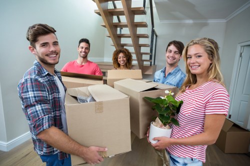 Commercial moving team handling office relocation in Scotland