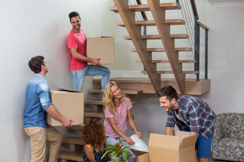 Moving team assisting with a home move in Scotland