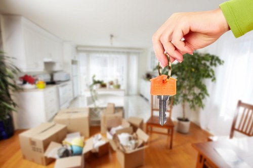 Professional house movers handling a residential relocation in Scotland