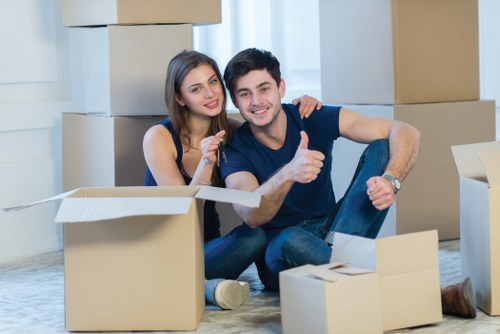Unpacking boxes and organising a new home in Scotland