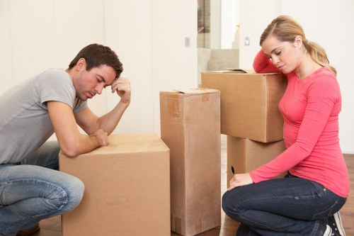 Packed boxes and furniture ready for a Scotland removals booking