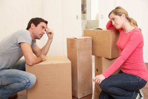 Professional movers handling a flat move in a Scottish city